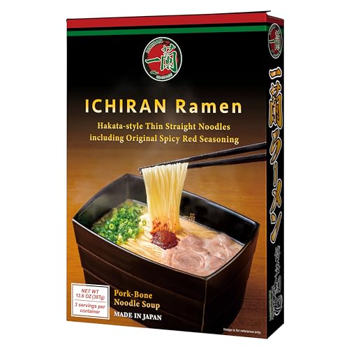 Official ICHIRAN Take-Home Ramen Kit (Pork Bone Broth Flavor), Authentic Tonkotsu Ramen Noodle Soup Imported from Japan, 5.3 oz (Pack of 3)