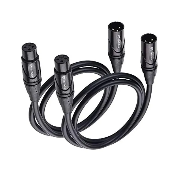 
                            Cable Matters 2-Pack Premium XLR to XLR Microphone Cable 3 Feet
                        