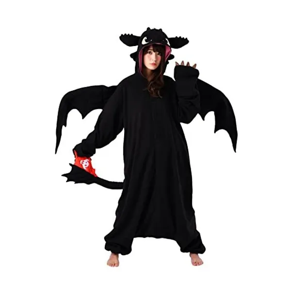 
                            SAZAC Kigurumi - How to Train Your Dragon - Toothless - Onesie Halloween Costume
                        