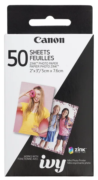 Canon ZINK Photo Paper Pack, 50 Sheets - 2'X3' (50 sheets)
