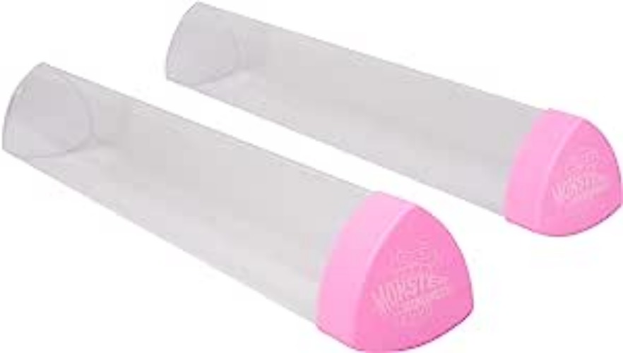 Monster Protectors Playmat Tube Prism-Shaped Play Mat Tube (Pink) - Won't Roll, Easy in and Out Design (2 Pack)