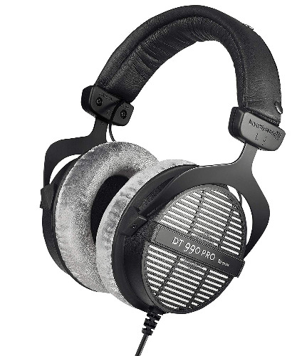 beyerdynamic DT 990 PRO Over-Ear Studio Monitor Headphones - Open-Back Stereo Construction, Wired (80 Ohm, Grey) - 80 OHM Grey