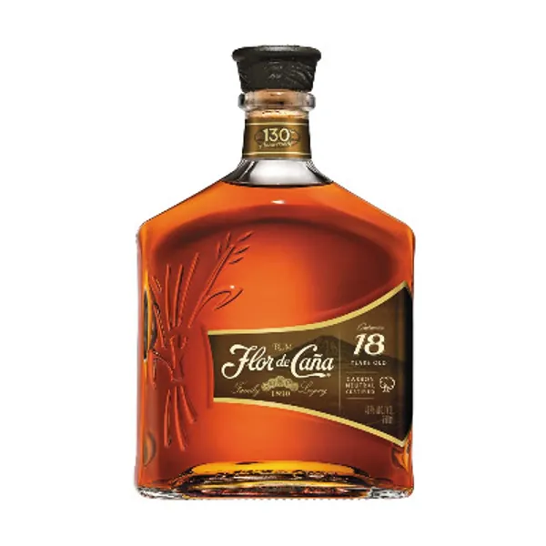 Flor de Caña 18 Year Naturally Aged Rum, Sugar-Free 70cl 40% ABV