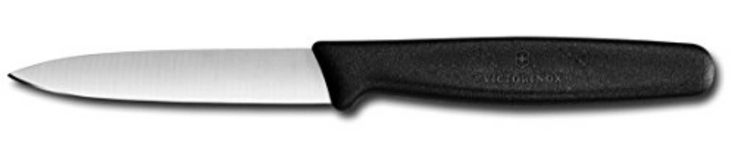 Victorinox 3.25 Inch Paring Knife with Straight Edge, Spear Point, Black - Standard Packaging