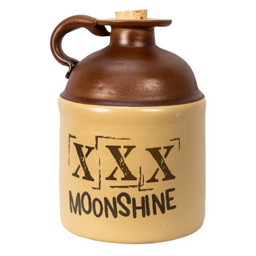 Glass Moonshine Jug, Growler Bottle (750ml) | Authentic Custom Engraved Decanter Moonshine Bottles with Cork Stopper and Finger Ring | Moonshine Gifts for Men by Thousand Oaks Barrel Co. (B525) - Moonshine