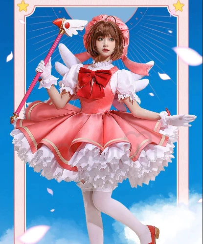Card Captor Sakura Cosplay Red Dress