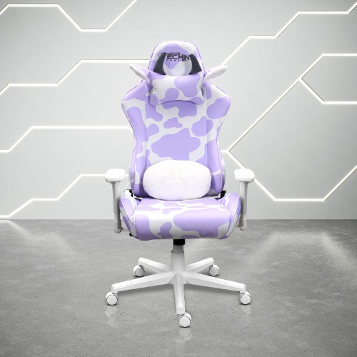 Lavender Cow Gaming Chair 