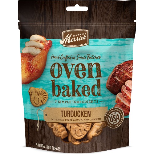 Merrick Oven Baked Turducken with Real Turkey, Duck, and Chicken Treats for Dogs, 11 oz. | Petco