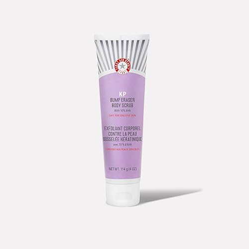 First Aid Beauty KP Bump Eraser Body Scrub, 4 oz | with 10% AHA, Keratosis Pilaris Skin Exfoliater - 4 Ounce (Pack of 1)
