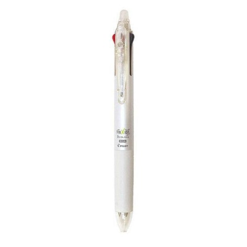Japanese Pilot FriXion Erasable Tricolor Pen - Pearl White