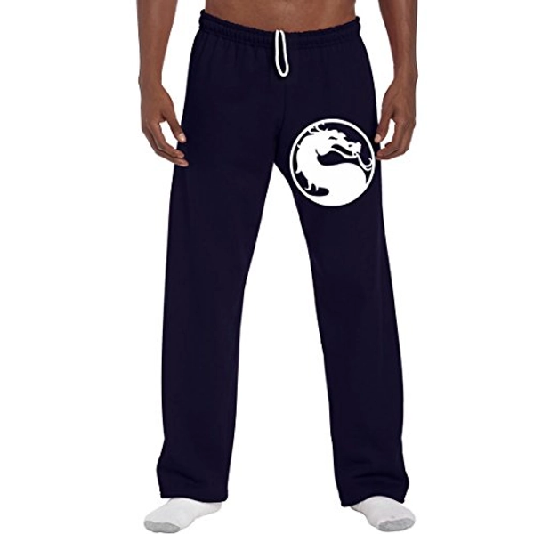 Mortal Kombat Jog Pants Sweatpants Trousers (XL, Navy)
