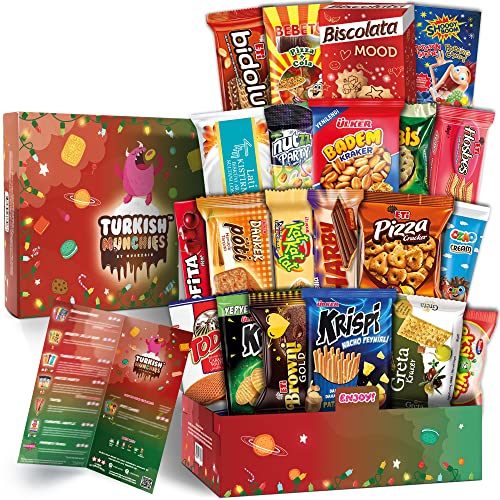 Maxi Süßigkeiten Box mit 21 Snacks| Ähnlich Amerikanische USA American Candy Box | Aus Aller Welt | Snackbox aus der Türkei in Originalgröße in einer Süssigkeiten Box