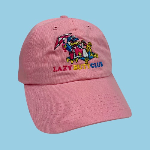 Lazy Butt Club Embroidered Hat, Duck Cap (Logo) | Black