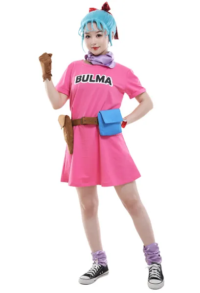 Dragon Ball Bulma Cosplay Costume Dress