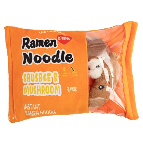 Deliciously Cute Ramen Plush Pillow - Orange / 45*35cm 0.5kg