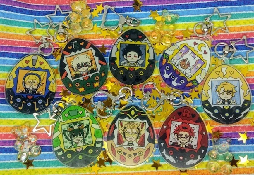 BNHA Tamagotchi Acrylic Keychains | Etsy