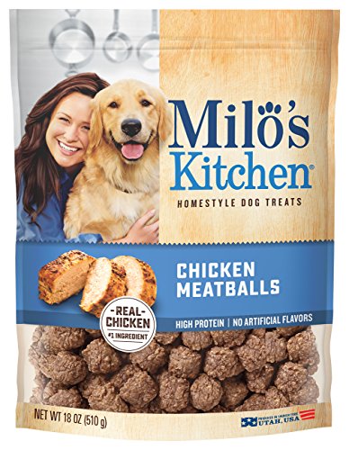 Milo's Kitchen Dog Treats, Chicken Meatballs, 18 Ounce - Chicken Meatballs - 18 Ounce (Pack of 1)