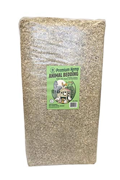 Happy Trees Premium Hemp Animal Bedding Fiber for Chicken Coop, Horses, Rabbits, Reptiles, Small Pets, Mulch, Soil Amendment, Hempcrete, Grown in Canada-33lb Bale