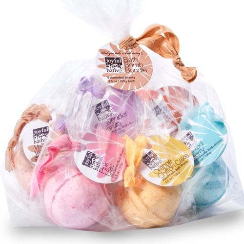 Handmade Bath Bomb Bundle - Six (6) Pack in 2 Varieties - Fruity & Floral (Variety 1)
