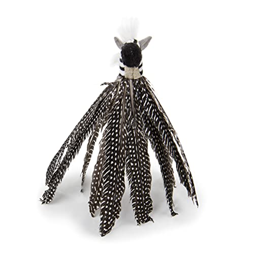 Petlinks HappyNip Zippy Zebra Feather Cat Toy, Contains Silvervine & Catnip - Black/White, One Size - Zippy Zebra - Set of 1