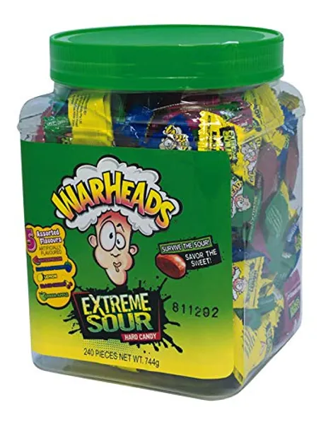 Warheads A Extreme Sour Hard Candy Tub, 744 g, Sour