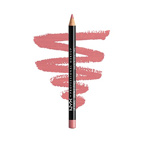 NYX PROFESSIONAL MAKEUP Slim Lip Pencil, Long-Lasting Creamy Lip Liner - Rose - 840 Rose - 1 Count (Pack of 1)