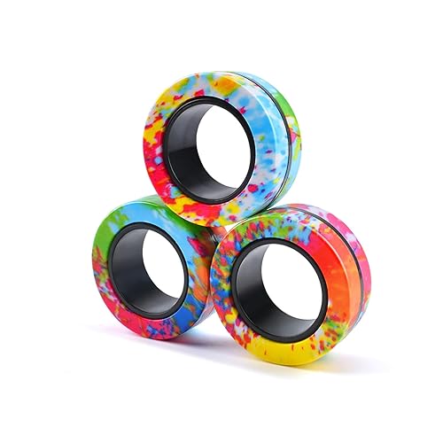 3Pcs Magnetic Rings Fidget Toy Set