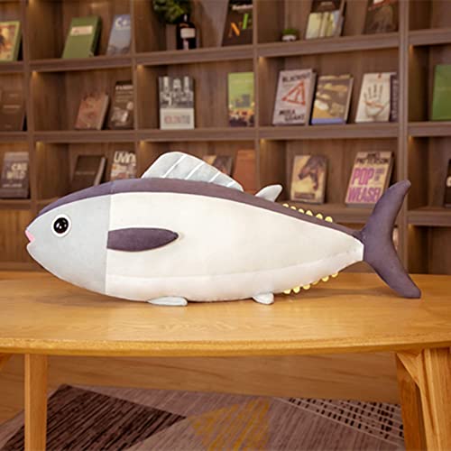 XIYUAN 3D Giant Bluefin Tuna Cushion Pillow Plush PillowStuffed Animal Toy Pillow for Home Decoration Gifts, Plush Toy (25.5 inches / 65 cm) (Brown) - Brown