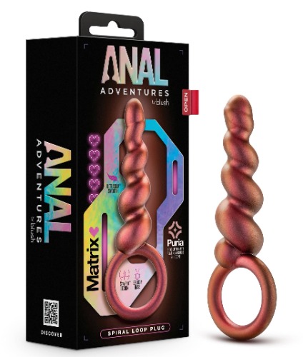 Anal Adventures Matrix - Spiral Loop Plug - Copper