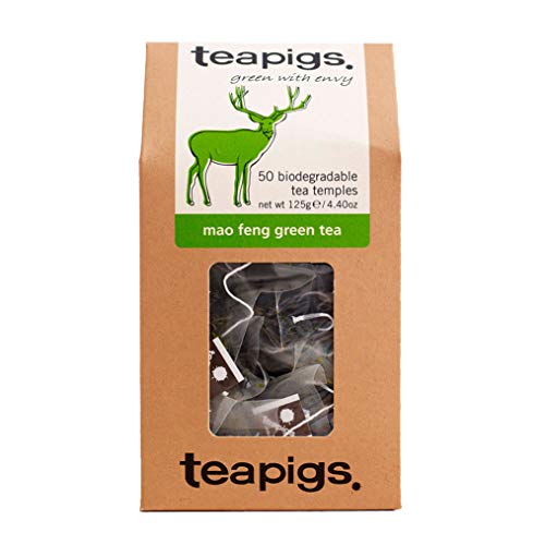 Teapigs Mao Feng Teabags Made with Whole Leaves (1 Pack of 50 Tea Bags) Authentic Whole Leaf Chinese Green Teabags| Loose Leaf Quality Green Tea - 50 Count (Pack of 1)