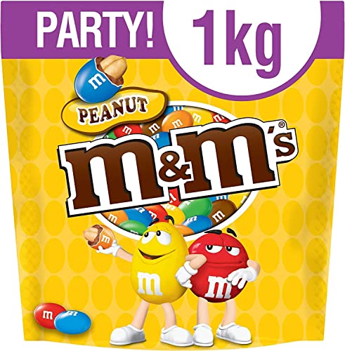 vapewaves M&M's Peanut Chocolate Party Bulk Bag, Movie Night Snacks to Share, 1 kg Crunchy Peanuts Coated in Milk Chocolate, Encased in a Sugar Shell Sold By Kidzbuzz, 1.0 count - 1