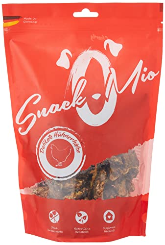 SnackOMio Premium Dog Snack, Delicate Chicken Necks, Grain-Free, Pack of 1 (1 x 500 g)
