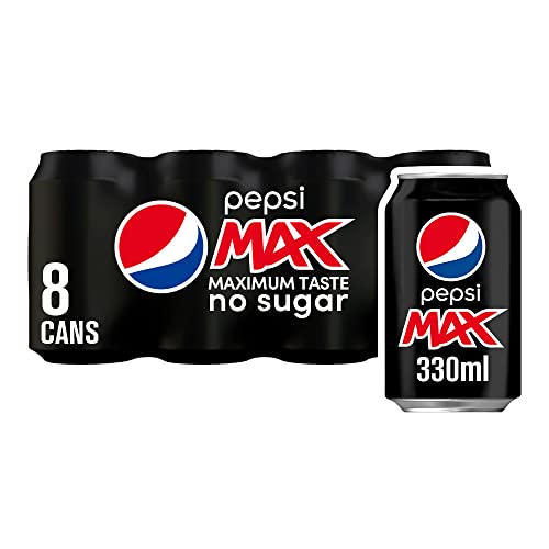 Pepsi Max Cans, 330 ml (Pack of 8) - Max