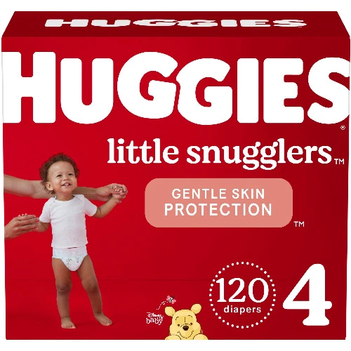 Huggies Little Snugglers Diapers Super Pack - Size 4 (120ct)