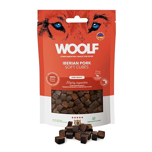 Woolf Iberian Pork Soft Cubes Dog Treats 100g