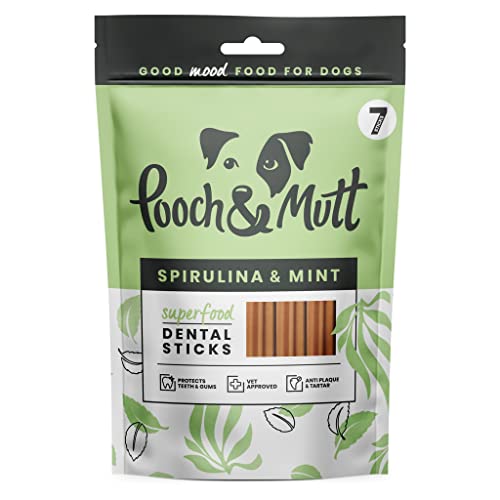 Pooch & Mutt - Superfood Dog Dental Sticks, Spirulina And Mint Flavour