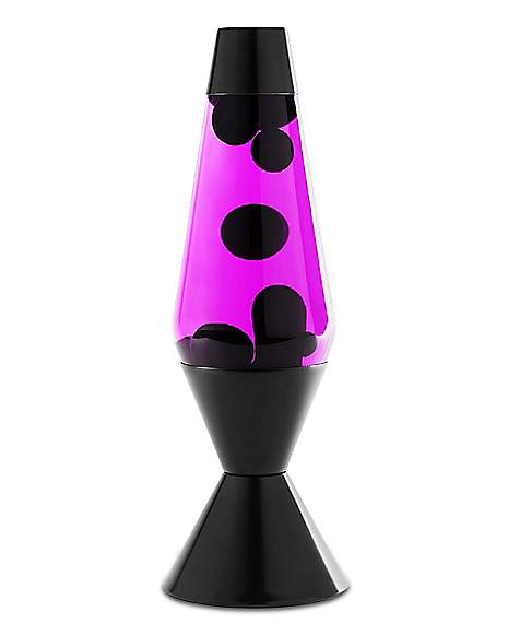 16.3 Inch Purple and Black Lava Lamp