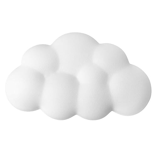 Arisase Cloud Wrist Rest Cushion for Mouse Ergonomic Soft PU Leather Memory Foam Wrist Pain Relief Mouse Wrist Support Pad with Anti-Skid Base for Office School Home Laptop & Computer Mouse (White) - White
