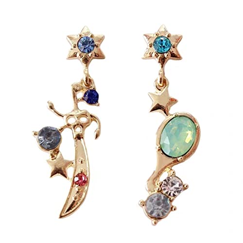 Stainless Steel Earrings Hypoallergenic Star Earrings for Girls Sailor Moon Earrings Stud for Women Lightweight Dangle Earring 1 Pair Anime Sailor Moon Star Uranus & Neptune Talisman Stud Earring