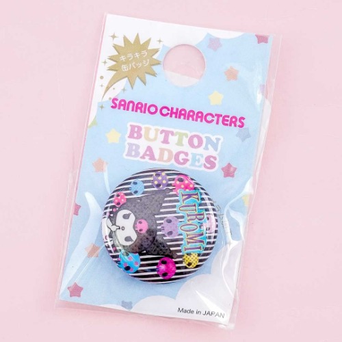 Sanrio Characters Glitter Badge - Kuromi