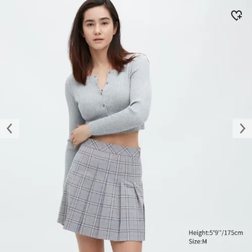 Pleated Mini Skirt (Check)