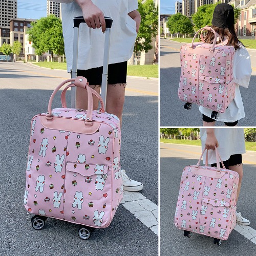 Mala de mão leve para mulheres, bagagem de viagem conveniente, mochila conversível para viagens curtas, versátil e com rodas - AliExpress 