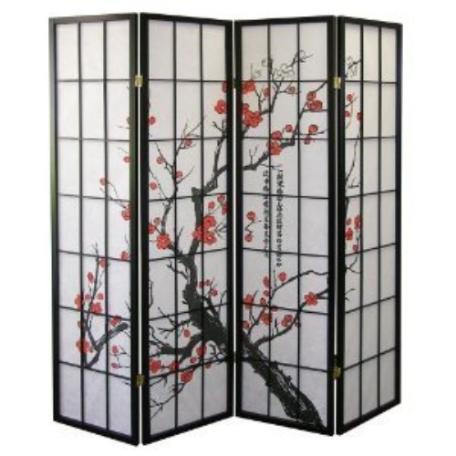 Cherry Blossom Design Room Divider 4 Panel