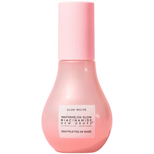 Glow Recipe Watermelon Glow Niacinamide Dew Drops - Makeup Primer, Pore Minimizer & Niacinamide Serum for Dewy, Smooth Skin - Hydrating, Lightweight Highlighter Makeup with Hyaluronic Acid (40ml) - 1.35 Fl Oz (Pack of 1)