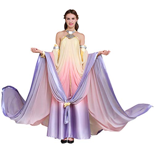 CosplayDiy Women's Dress for Queen Padme Amidala Cosplay - Medium - Multicolored