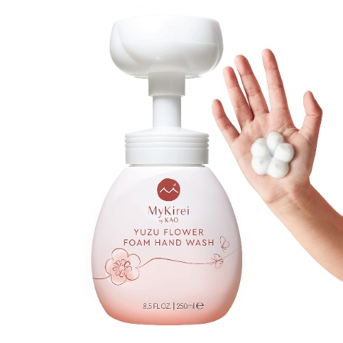 MyKirei by KAO Foaming Hand Soap with Japanese Yuzu Flower, Nourishing Hand Wash, Paraben Free, Cruelty Free and Vegan Friendly, Sustainable Bottle, Pump 8.5 Ounce Citrus - Pump 8.5 Ounce