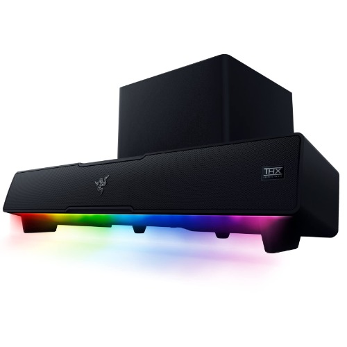 Razer Leviathan V2: Multi-Driver PC Gaming Soundbar with Subwoofer - THX Spatial Audio - Compact Design - Chroma RGB - Bluetooth 5.2 - for PC, Desktop/Laptop, Smartphones, Tablets & Nintendo Switch