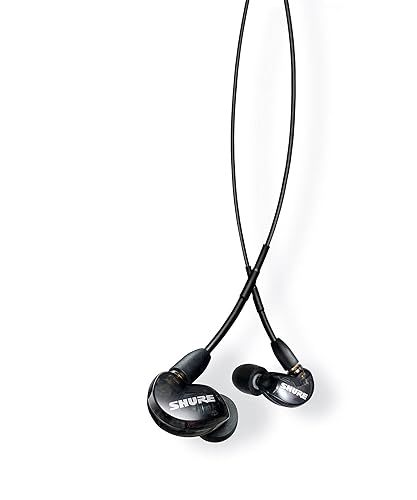 Shure SE215 PRO Wired Earbuds - Professional Sound Isolating Earphones, Clear Sound & Deep Bass, Single Dynamic MicroDriver, Secure Fit in Ear Monitor, Plus Carrying Case & Fit Kit - Black (SE215-K) - Black