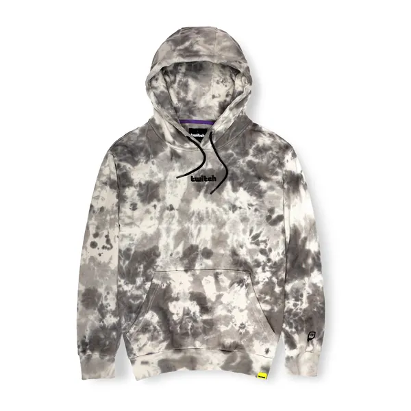 Twitch Tie Dye Signature Hoodie - Heather Grey X-Large
