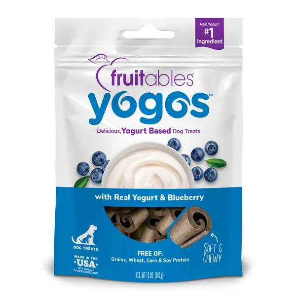 Fruitables Yogos Dog Treats Made with Real Yogurt Roll-Up Dog Treats Free of Wheat, Corn and Soy Made with Real Fruit Natural Ingredients